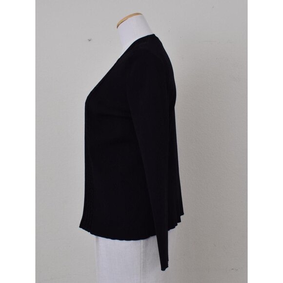 Vintage 00s Viscose/Nylon Scott‎ Taylor Black Cardigan size S - Picture 2 of 10
